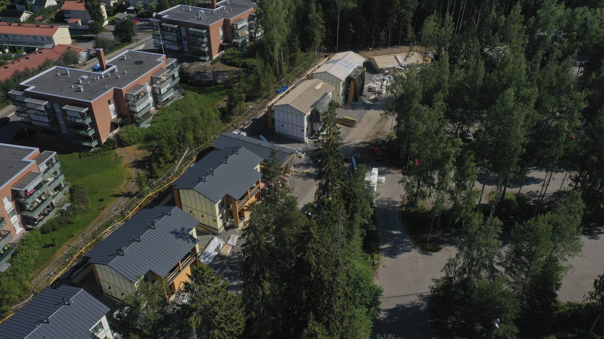 Detached houses under construction